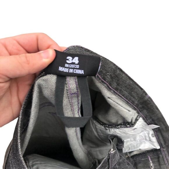 The Hundreds Embroidered Jeans Size 34 Gray/Purple - Picture 5 of 9